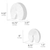 Cascading Curls 2-Piece Resin Table Top Set in White